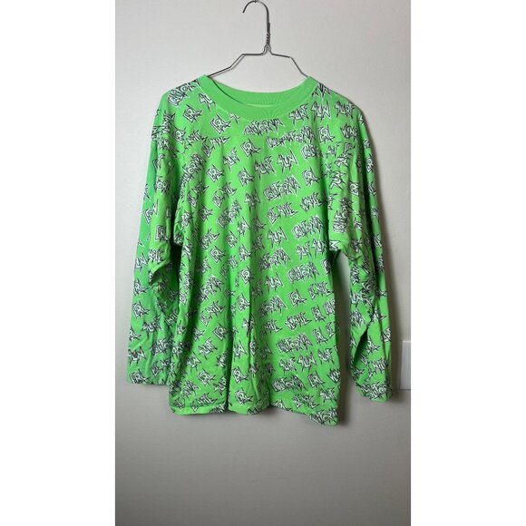 ERL SURF VENICE BEACH METALLIC SCRIPT PRINT LONG SLEEVE SHIRT